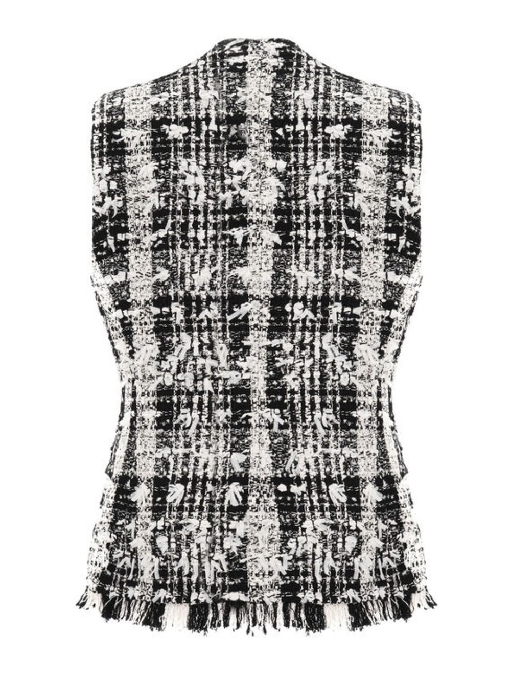 Kobi Halperin Danni Chain-Embellished Frayed Tweed Vest - Picture 3 of 6